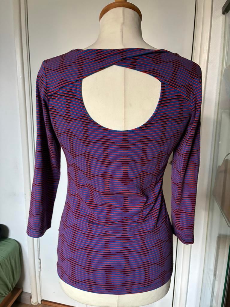 JUFFROUW JANSEN top mt S mooie rug, Overige kleuren, Ophalen of Verzenden, Zo goed als nieuw, Korte mouw