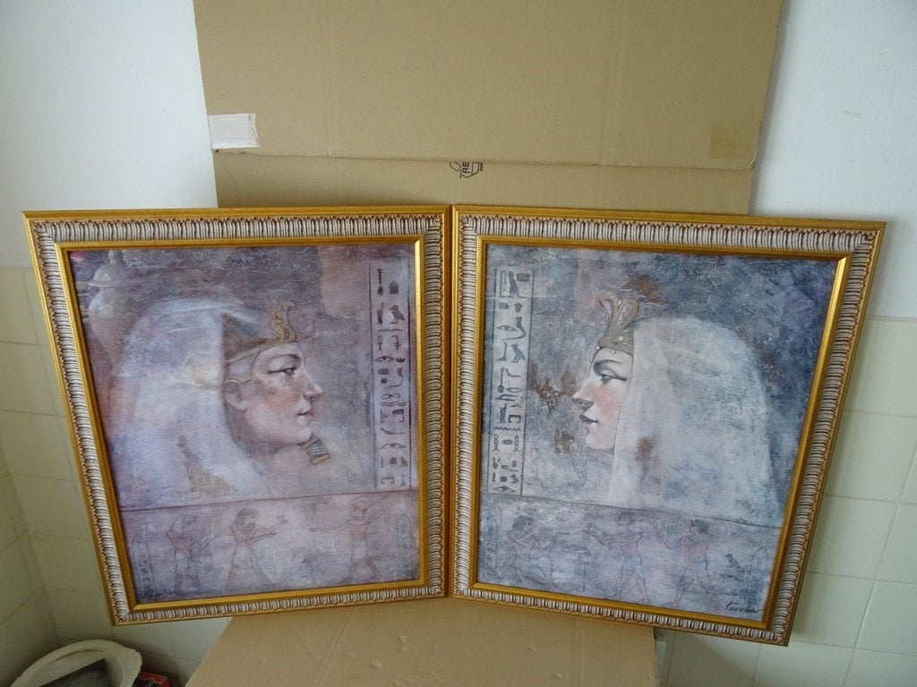 Set vintage Verkerke posters Ramses Cleopatra Parrish 60x73, Ophalen of Verzenden