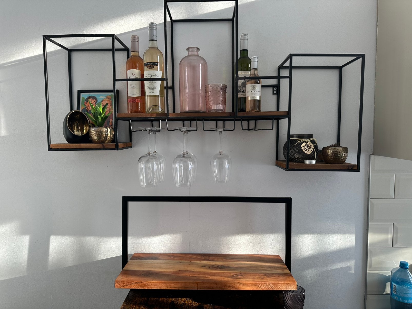 Luxe zwevende wandplank 65x35CMS incl metalen frame NU 29,95, Huis en Inrichting, Woonaccessoires | Wandplanken en Boekenplanken
