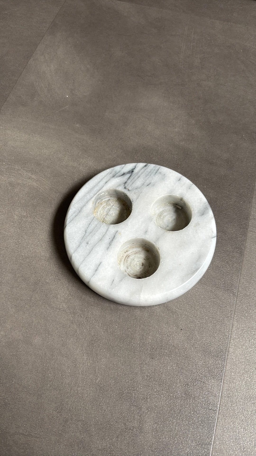 Marmeren waxinelichthouder / kandelaar voor 3 kaarsen, Ophalen of Verzenden, ., ., .