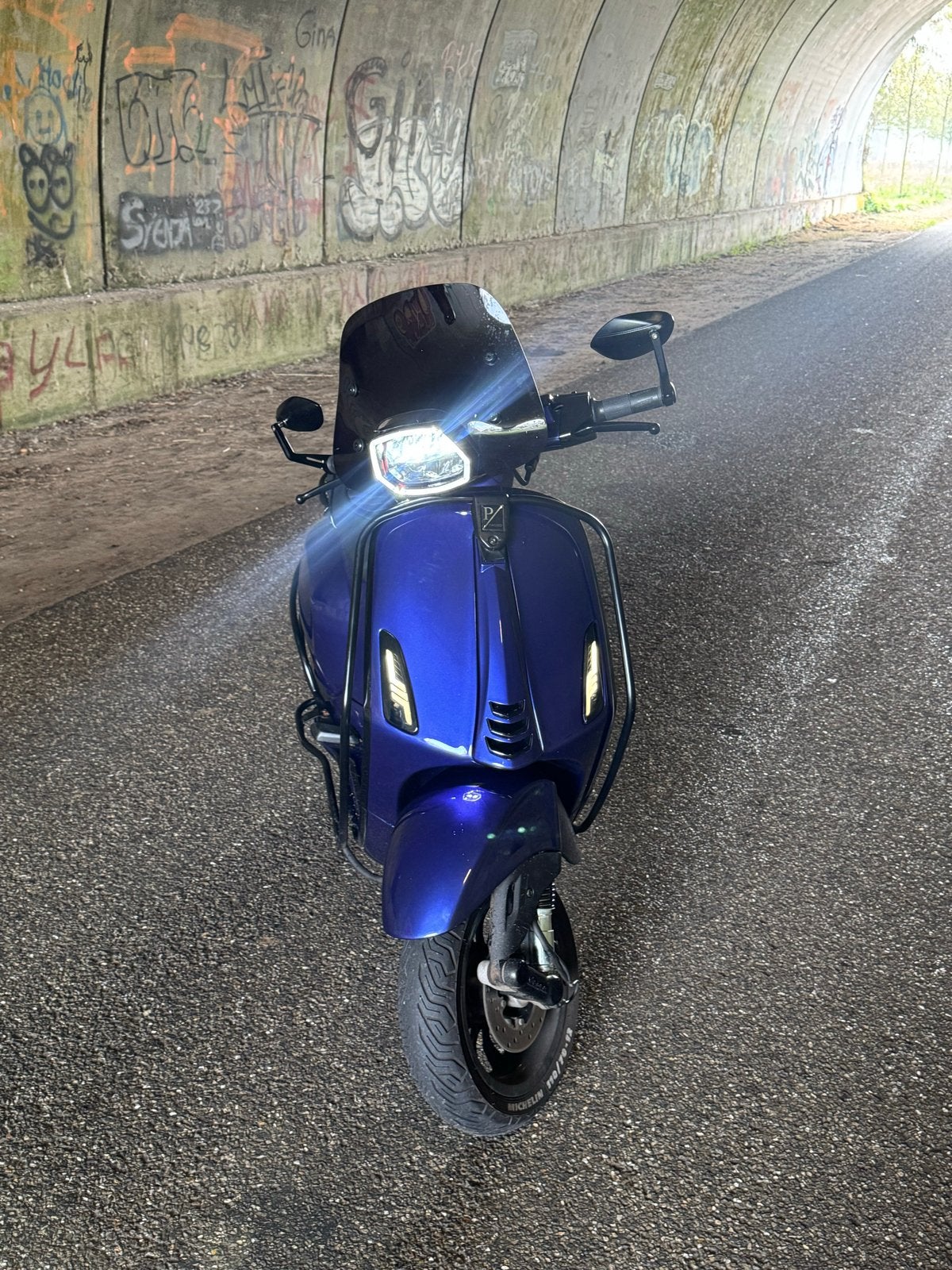Vespa Sprint 50cc uit 2021 - Candy Blue Custom, Ophalen, Gebruikt