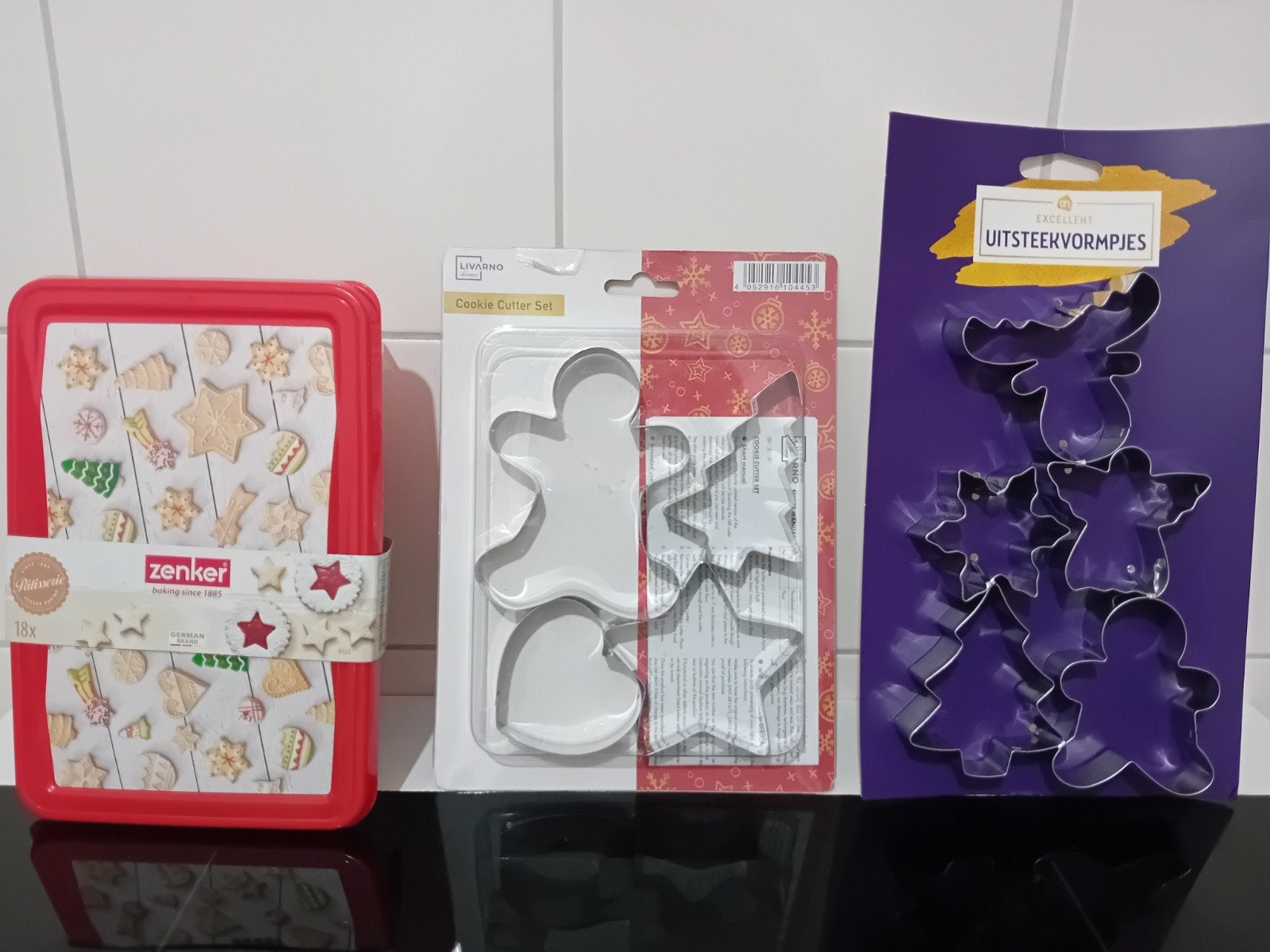 Kerst Koekjesvormpjes/Uitsteekvormpjes Diverse Vormjes. RVS, Hobby en Vrije tijd, Ophalen, Nieuw, Taarten of Cupcakes, Bakvorm