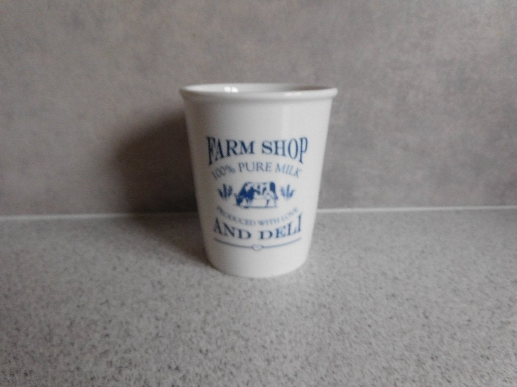 Rivièra Maison Melkbeker Farmshop - 250 ml, Overige merken, Keramiek, Landelijk/Boerenbont, Zo goed als nieuw