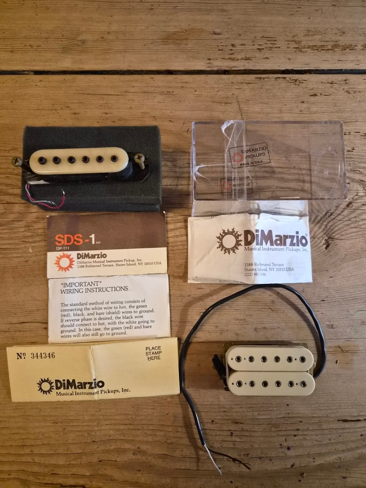 Vintage Pickup DiMarzio SDS-1 + DiMarzio Super 2 DP104, Muziek en Instrumenten, Ophalen of Verzenden, Gebruikt, Elektrische gitaar