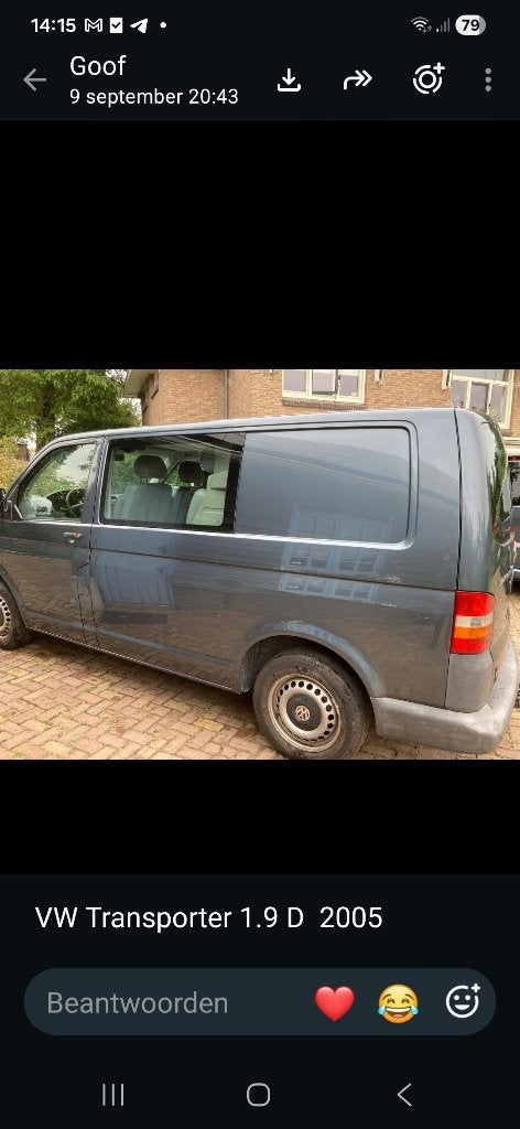 Volkswagen transporter 1.9 DC, Voorwielaandrijving, Stof, Volkswagen, Grijs