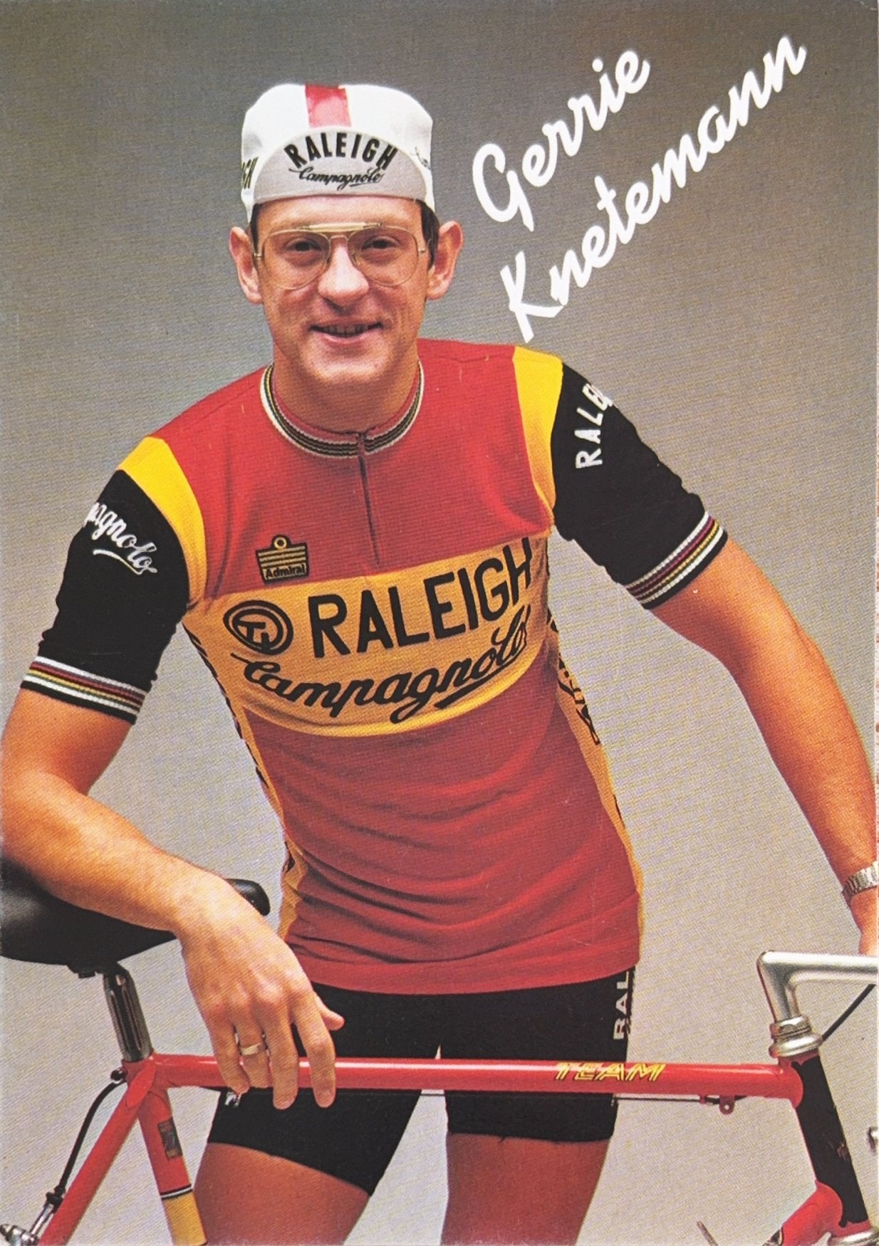 Ansichtkaart wielrennen - Gerrie Knetemann - TI Raleigh, Ophalen of Verzenden, 1980 tot heden, Sport en Spel