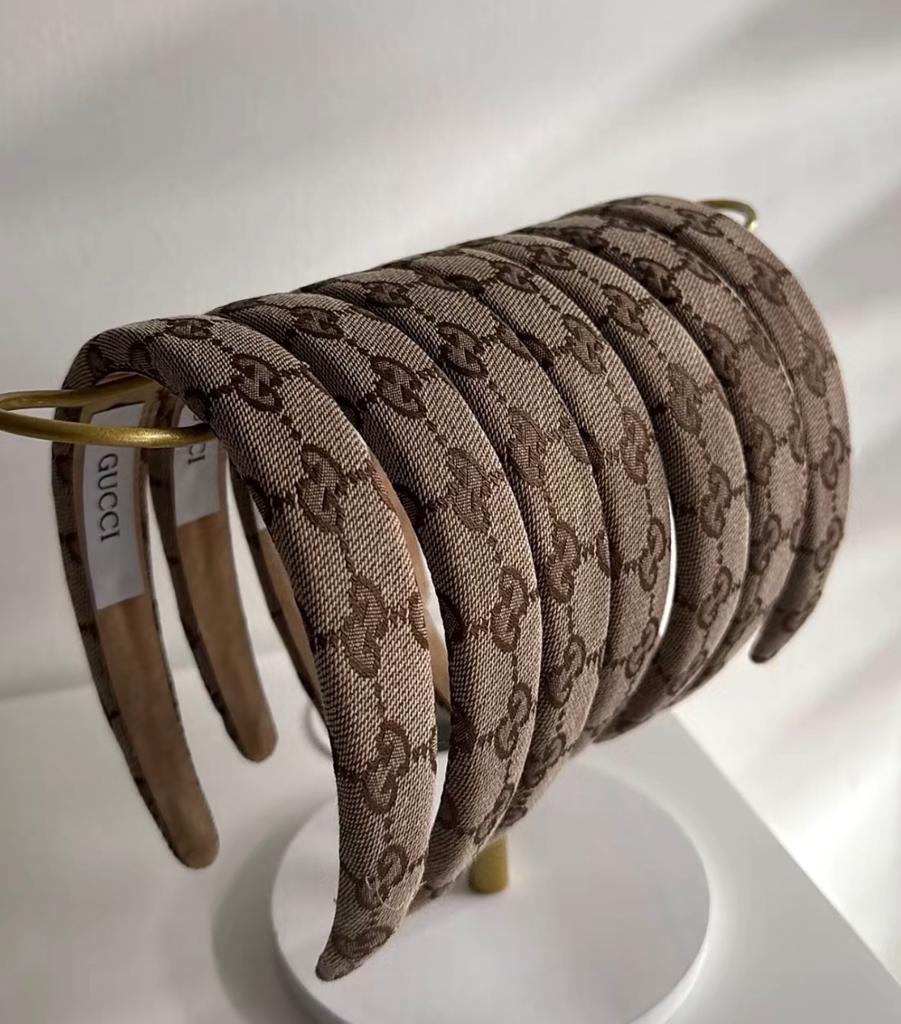 Gucci-stijl haarbanden - Bruin met GG-patroon, Ophalen of Verzenden, Nieuw