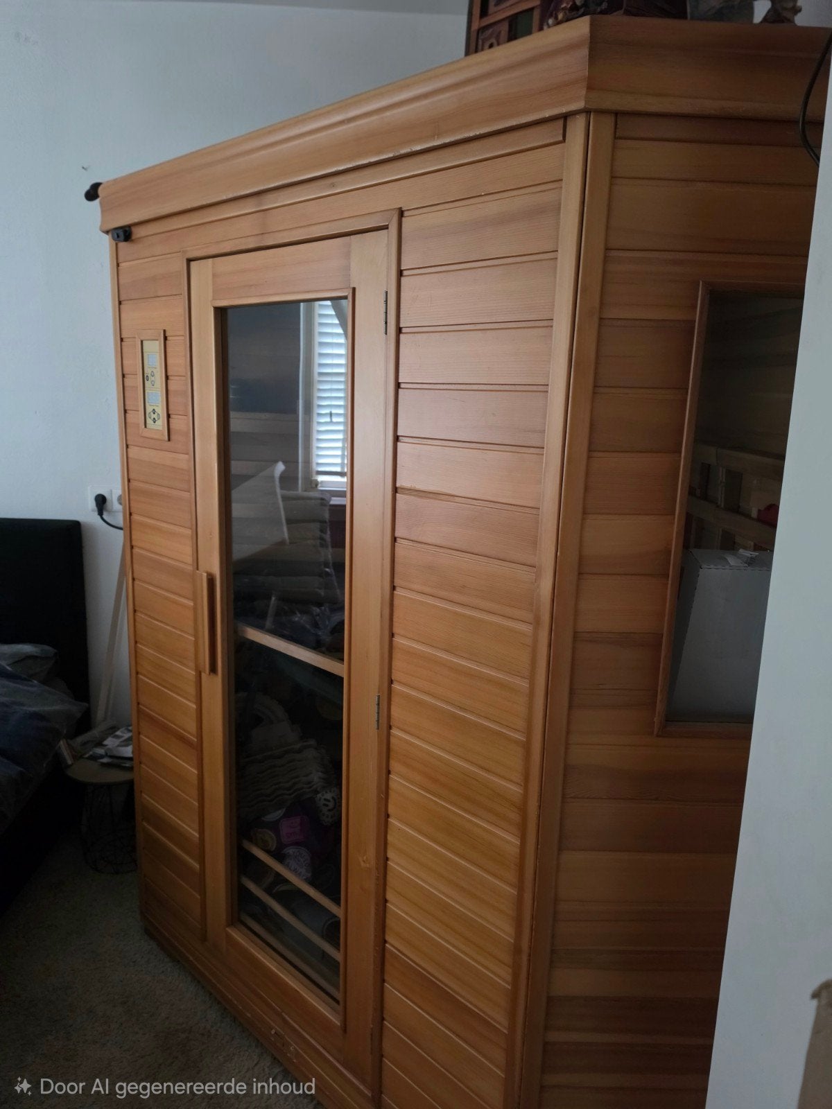 Infrarood sauna - hoekmodel, Ophalen, Gebruikt, Infrarood, Complete sauna