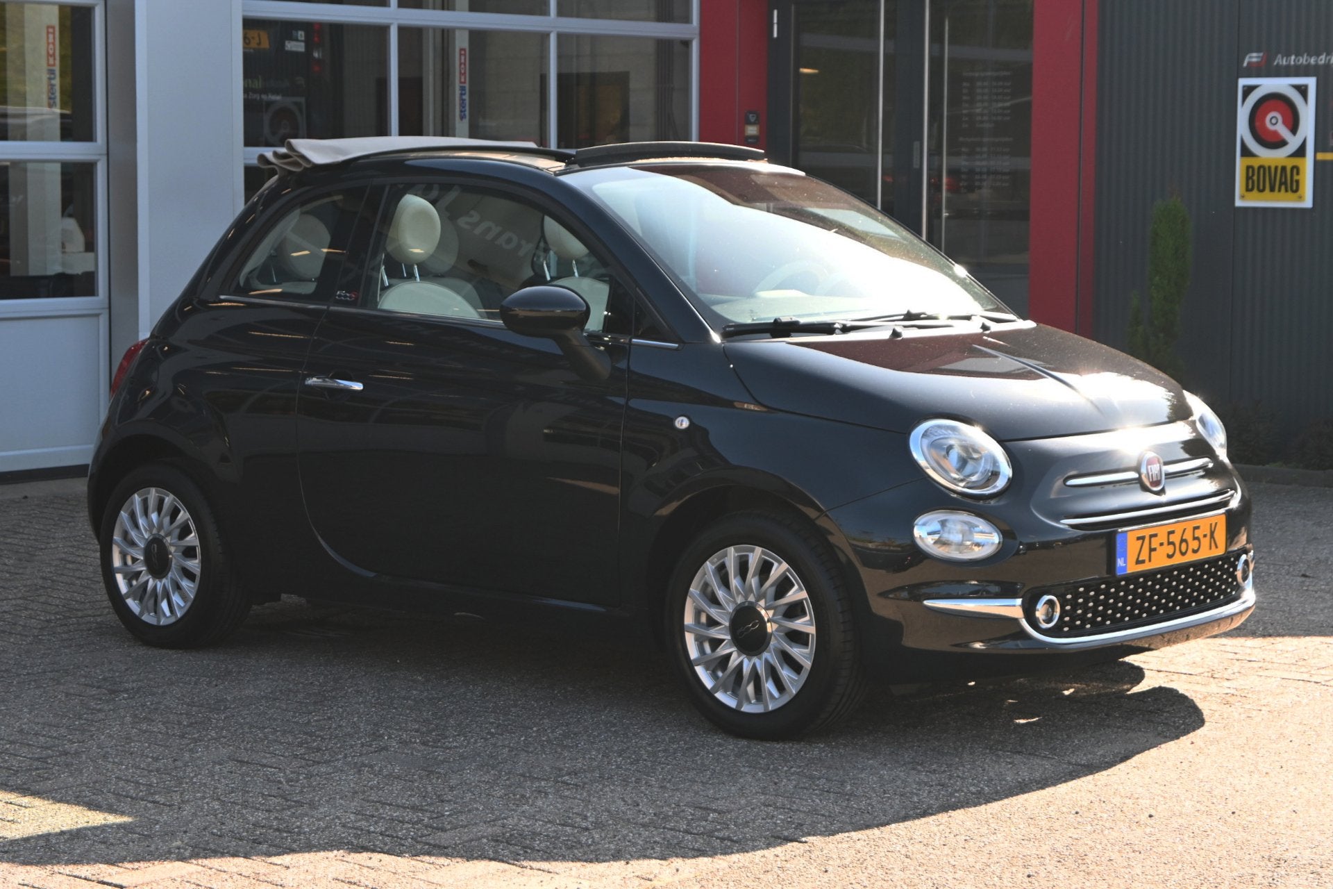 Fiat 500 C 0.9 TwinAir Turbo Lounge Cabrio | Navi | Airco |, Auto's, Voorwielaandrijving, Stof, Euro 6, Cabriolet