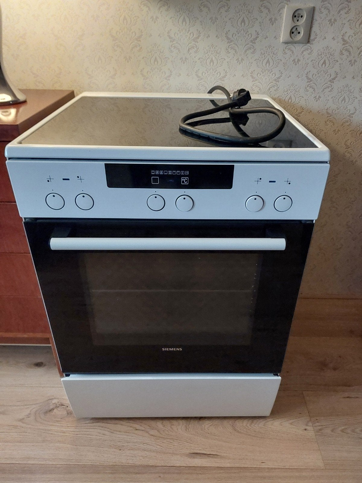 Siemens Vrijstaand Keramisch Fornuis met Oven, Witgoed en Apparatuur, Gebruikt, 60 cm of meer, Keramisch, Vrijstaand