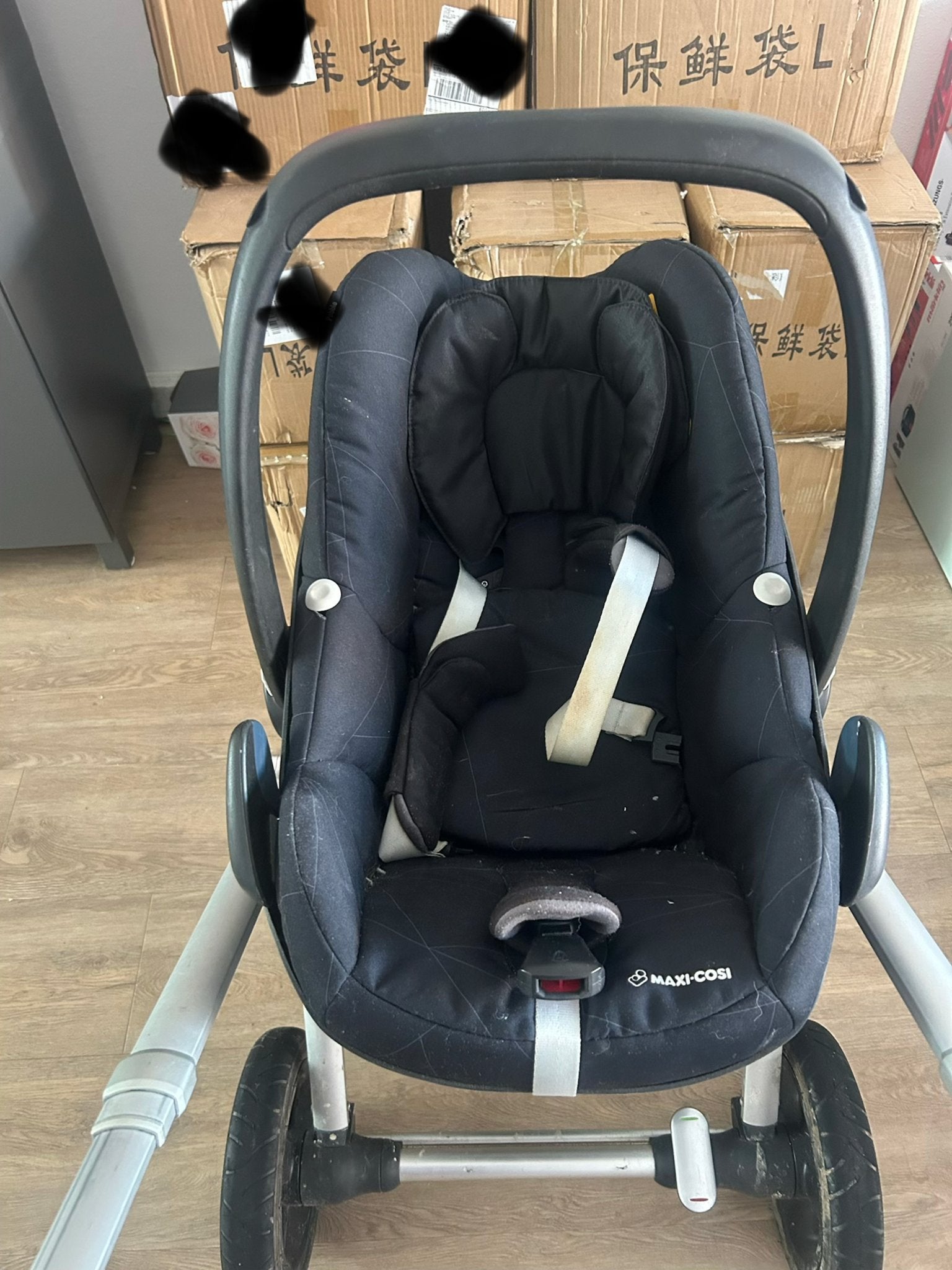 Nuna Mixx kinderwagen met Maxi-Cosi autostoel en FamilyFix, Gebruikt, Combiwagen, Met autostoeltje, Ophalen