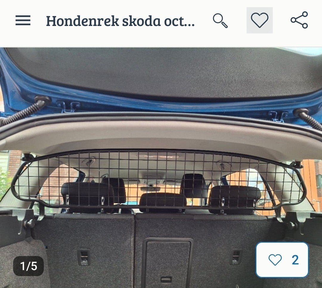 bagagerek hondenrek skoda octavia Combi mk3/mk4 origineel, Ophalen of Verzenden