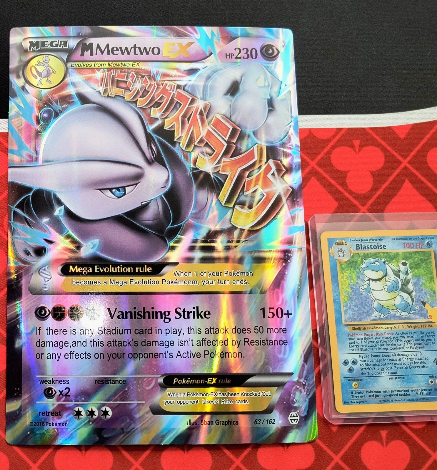 M Mewtwo EX Pokémon Kaart (XXL/JUMBO) - 2016, Ophalen of Verzenden, Zo goed als nieuw