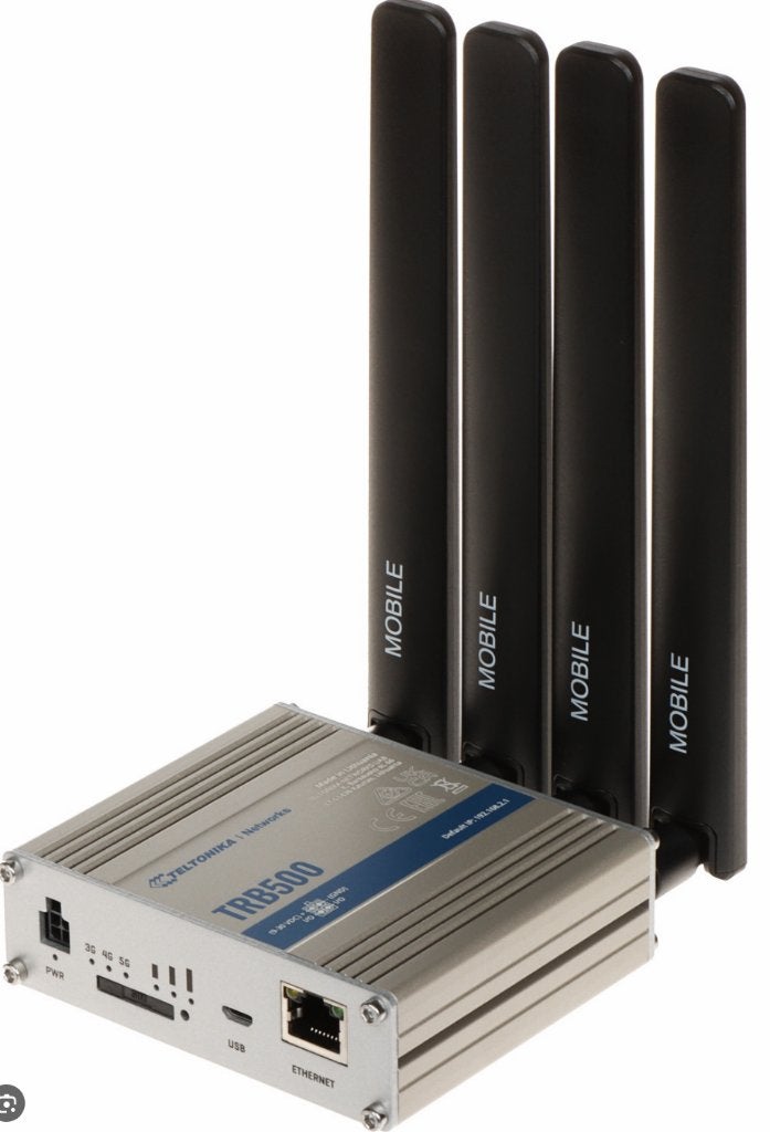 Teltonika TRB500 + Poynting XPOL-24 5G modem antenne set, Ophalen, Zo goed als nieuw, Router met modem, Teltonika