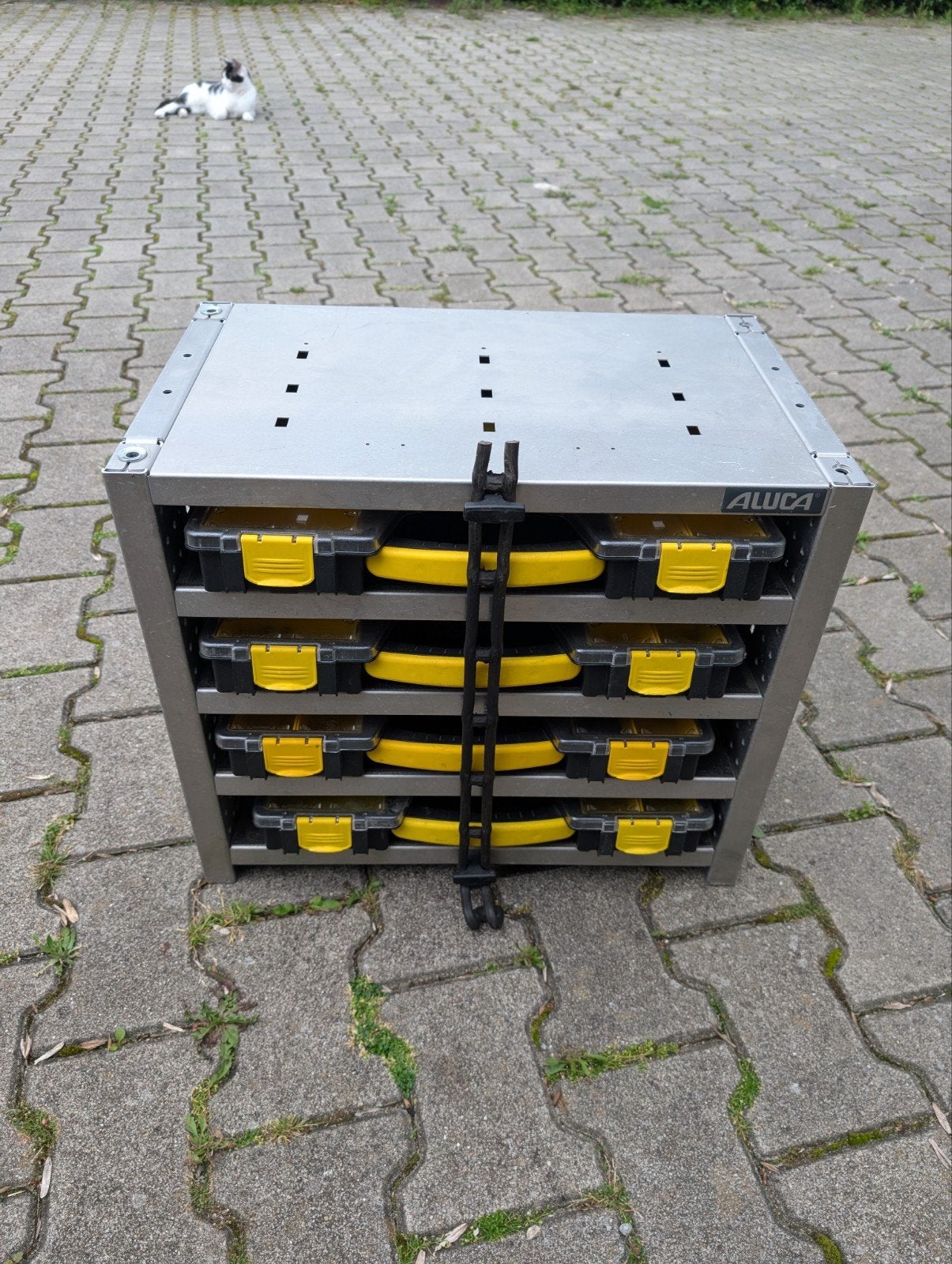 Aluca opbergkist met Stanley organizers voor bedrijfswagen, Ophalen