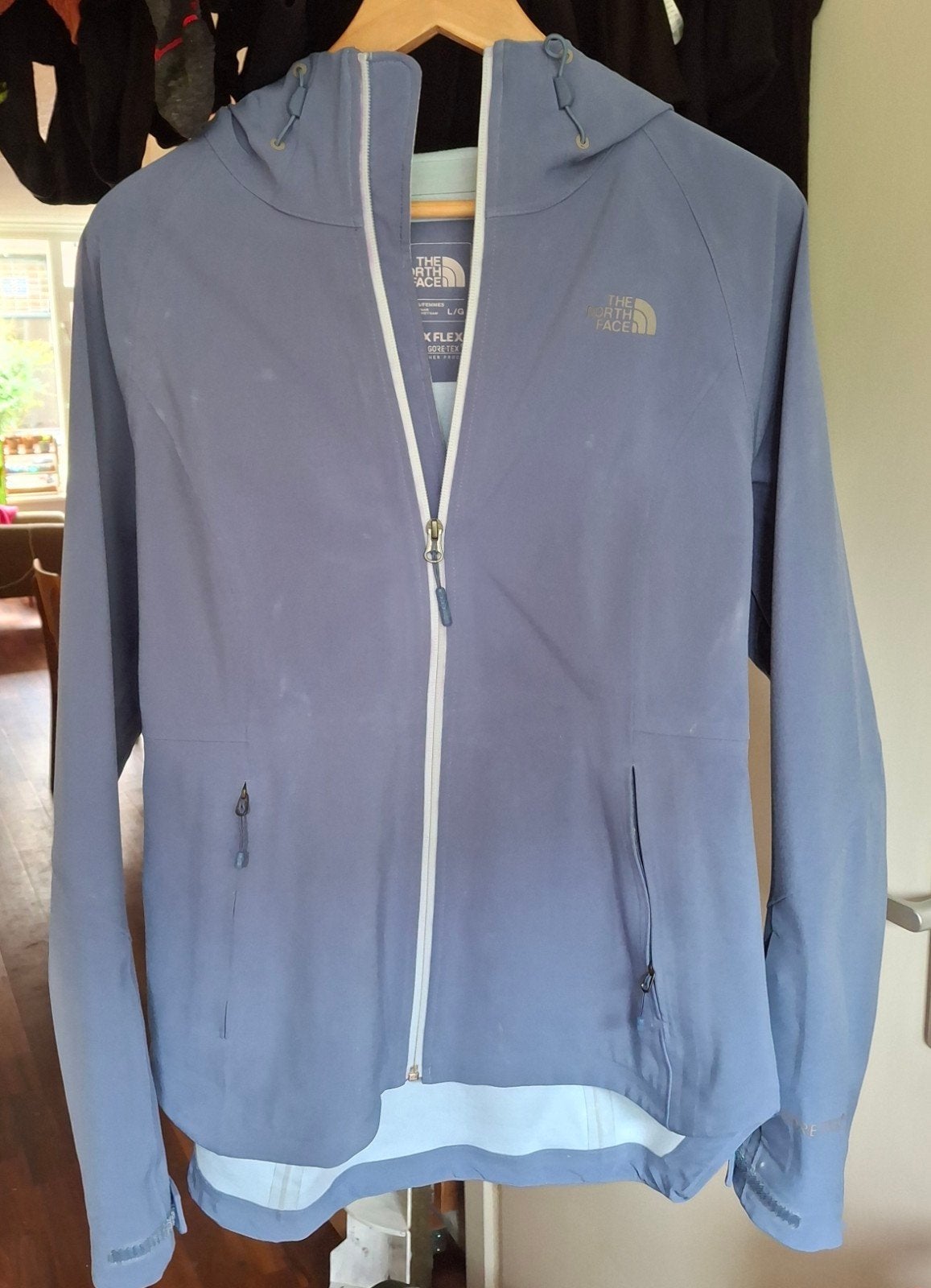 The North Face Gore-Tex Windstopper Jasje- Outdoor Kwaliteit, Ophalen of Verzenden, Gedragen, Maat 42/44 (L), Blauw