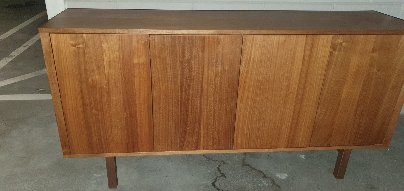 Stockholm Walnootfineer Dressoir, Ophalen, Gebruikt, Modern, Scandinavisch, 150 tot 200 cm