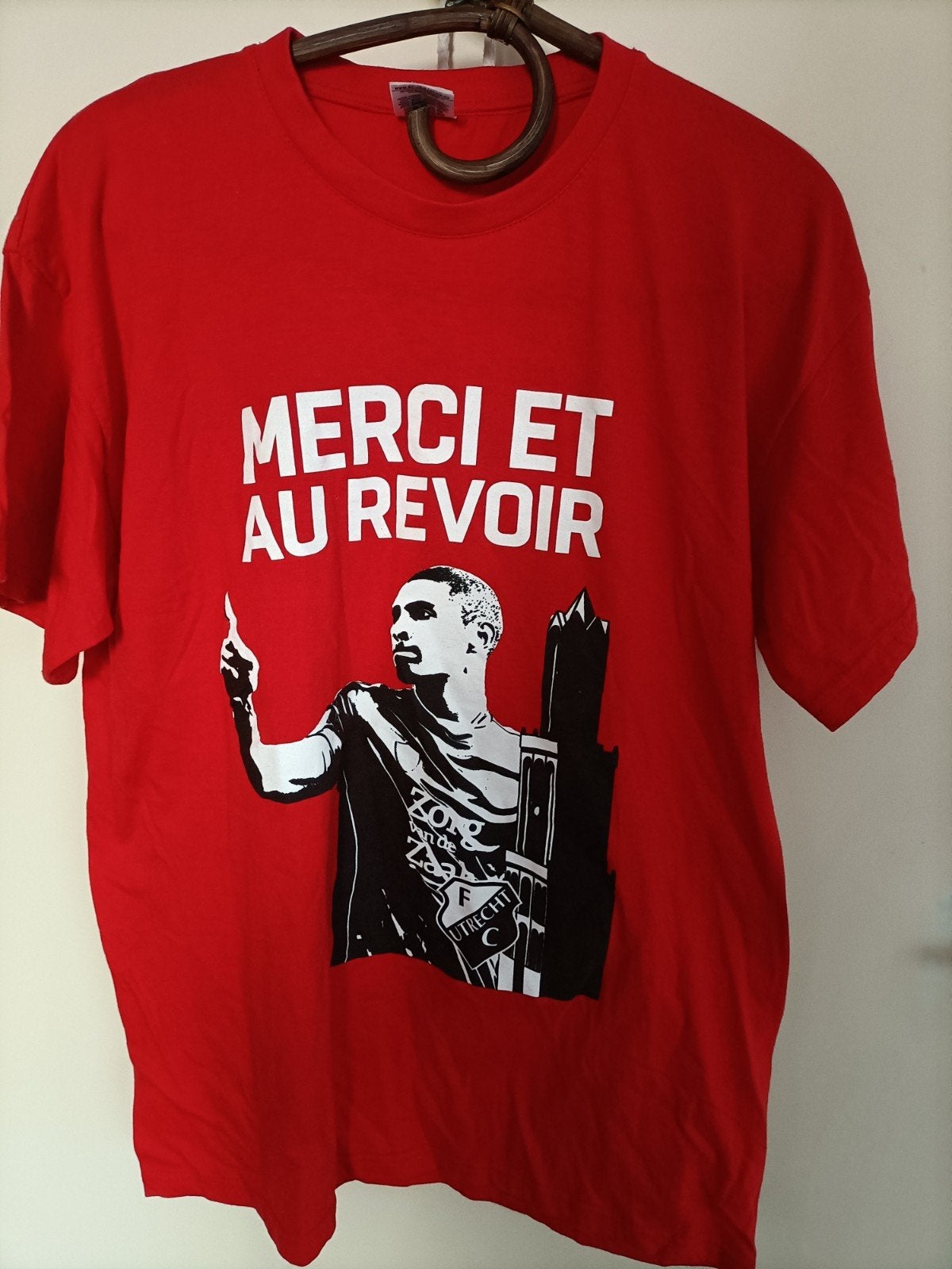 FC Utrecht shirt Haller mt. M - "Merci et au revoir", Kleding | Heren, Ophalen of Verzenden, Gedragen, FC Utrecht
