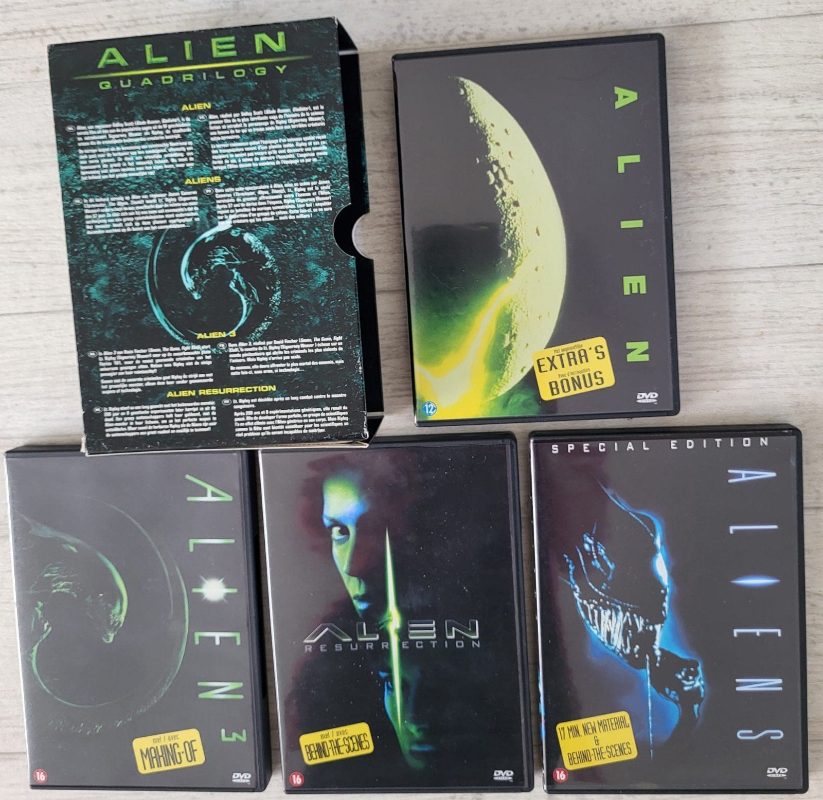 Alien Quadrilogy DVD Boxset - Special Edition, Vanaf 16 jaar, Ophalen of Verzenden, Zo goed als nieuw, Bonusmateriaal