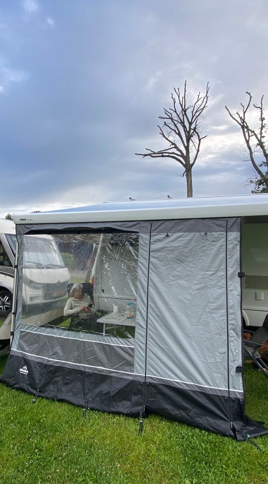 Obelink Emperor Front 285 rainblocker, Caravans en Kamperen, Caravan accessoires, Zo goed als nieuw, Ophalen