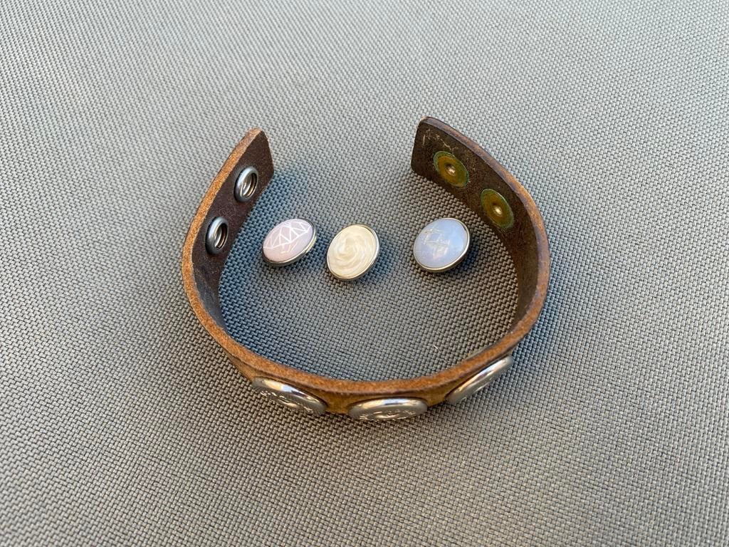 Noosa Amsterdam Leren Armband - Bruin - Unisex - Maat S, Ophalen of Verzenden, Gebruikt, Bruin, Leer