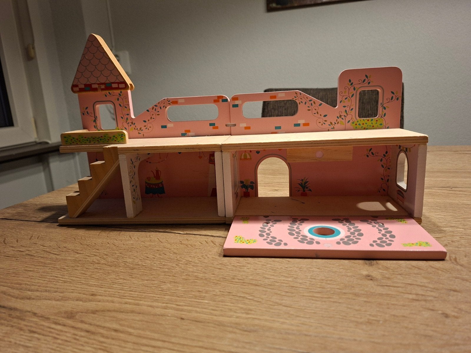 Poppenhuis inklapbaar, zonder popjes en meubels, Ophalen of Verzenden, Gebruikt, Poppenhuis