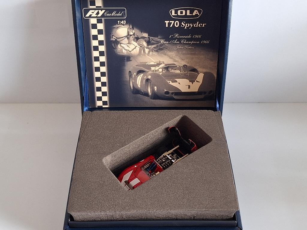 Fly 1:43 Lola T70 Spyder John Surtees 1966 Riverside, Overige merken, Auto, Fly, Nieuw