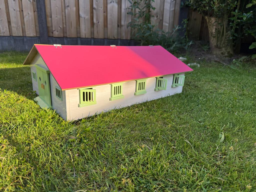 Kidsglobe Paardenstal met 9 Boxen voor Schleichpaarden, Ophalen, Gebruikt, Jongen of Meisje