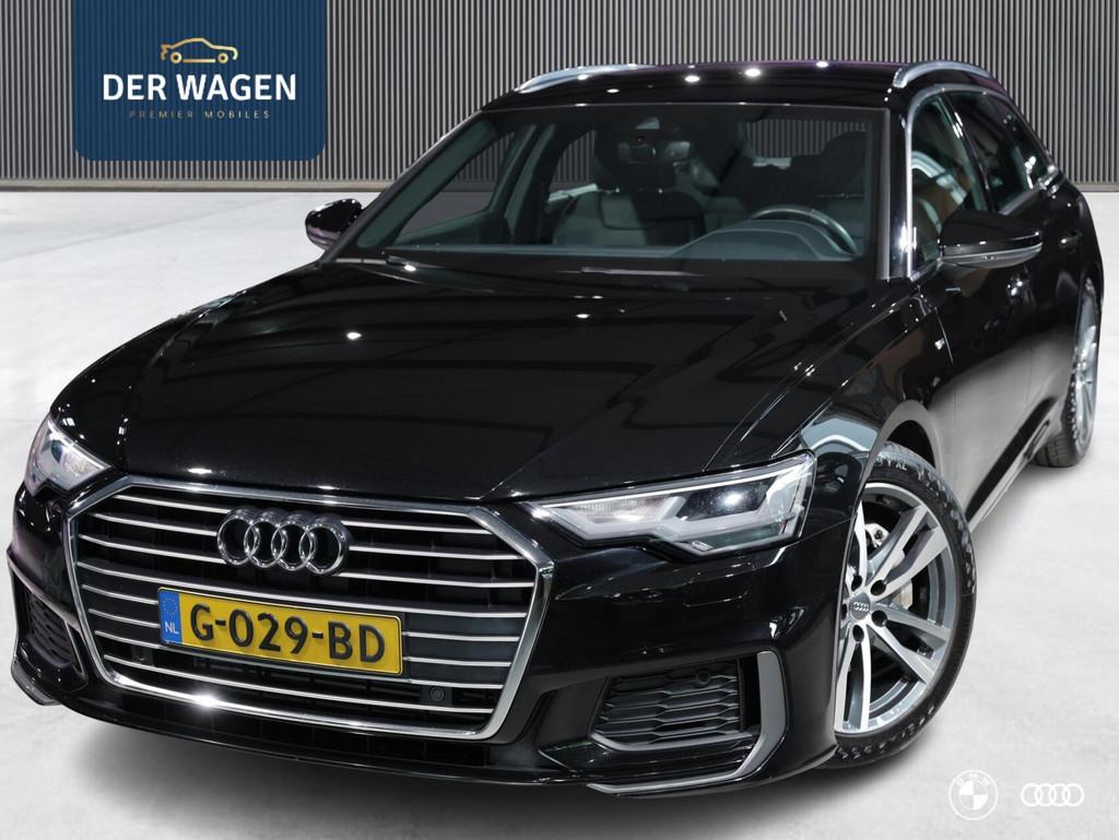 Audi A6 45 TFSI S EDITION / S LINE / MEMORY / HIFI / TREKHAA, 4 cilinders, Zwart, Onderhoudsboekje, 102 €/maand
