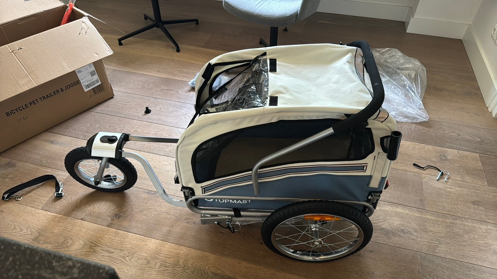 Foto 3 van TOPMAST HONDENFIETSKAR SKY - MET JOGGER FUNCTIE - MEDIUM