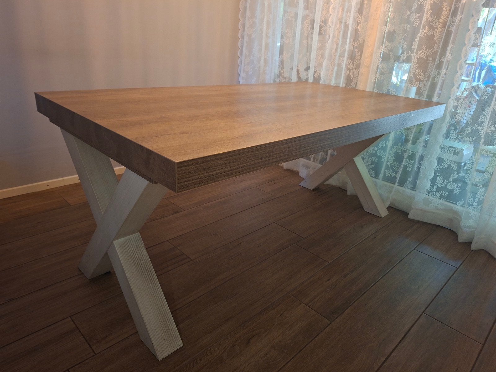 Eettafel 183x101cm, Ophalen, 200 cm of meer, 50 tot 100 cm, Zo goed als nieuw
