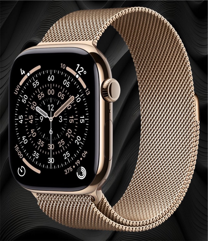 APPLE WATCH 10 46mm GPS + Cellular TITANIUM Goud Milanees, IOS, Ophalen of Verzenden, Zo goed als nieuw, Apple Watch ⌚️
