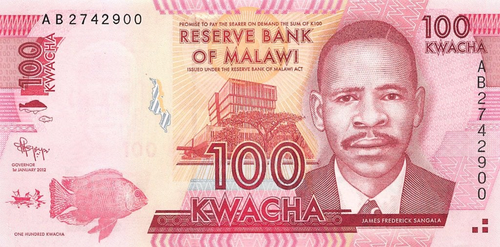 Malawi 100 Kwacha 2012 Unc pn 59a, Ophalen of Verzenden, Overige landen, Los biljet