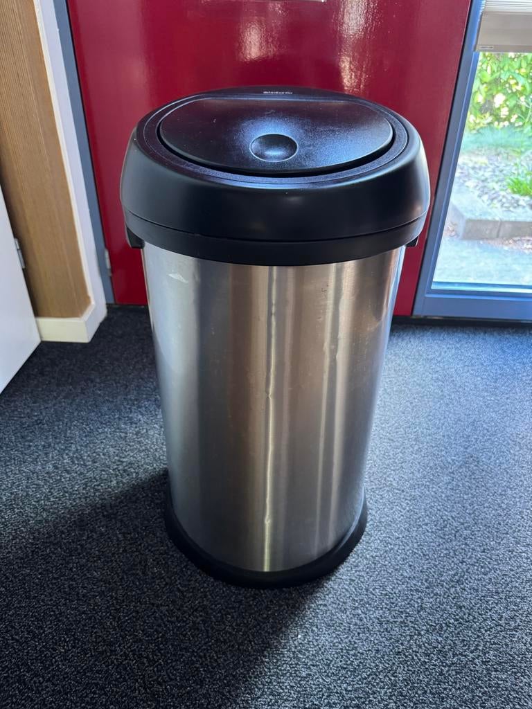 Brabantia prullenbak, RVS, 60liter, Ophalen, Gebruikt, Rvs, 75 cm of meer