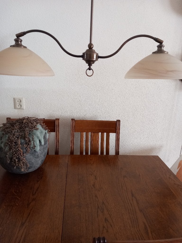 hanglamp tafel, Ophalen, Gebruikt, Glas, Klassiek