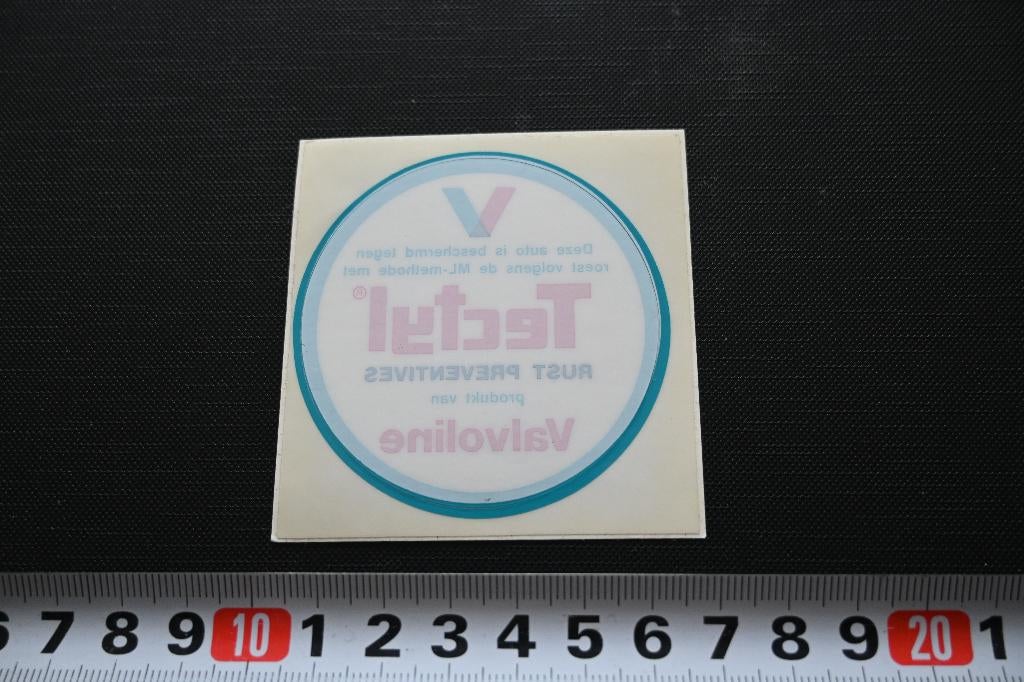 sticker raamsticker TECTYL rust preventives van VALVOLINE, Ophalen, Zo goed als nieuw