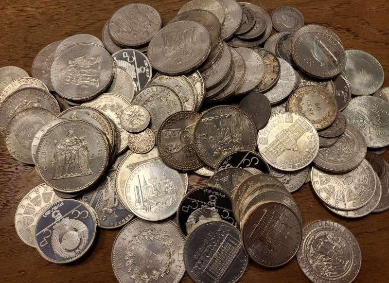 1 kilo zilver wereld mix, Postzegels en Munten, Edelmetalen en Baren, Ophalen of Verzenden, Zilver
