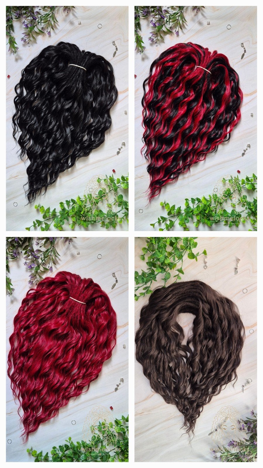 Krullende dreadlocks extensions - Nieuw 50DE 55DE, Ophalen of Verzenden, Nieuw, Pruik of Haarverlenging