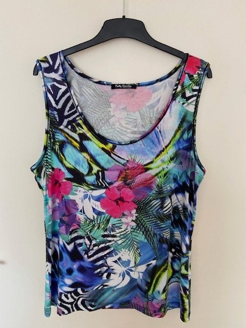 Betty Barclay fleurige top maat 44, Maat 42/44 (L), Zo goed als nieuw, Zonder mouw, Meerkleurig