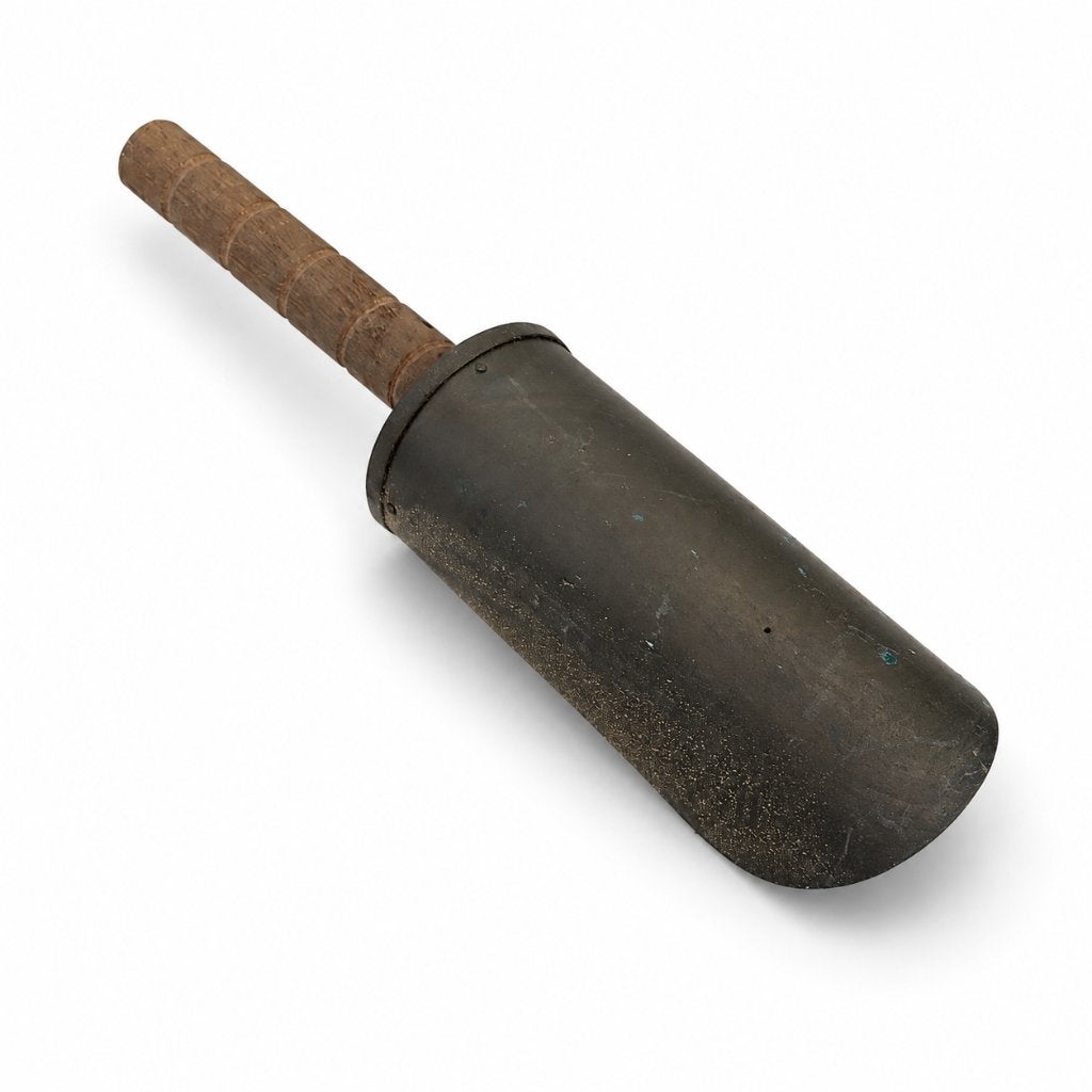 Vintage Metalen Graan-/Voerschep met Houten Handvat, Ophalen of Verzenden