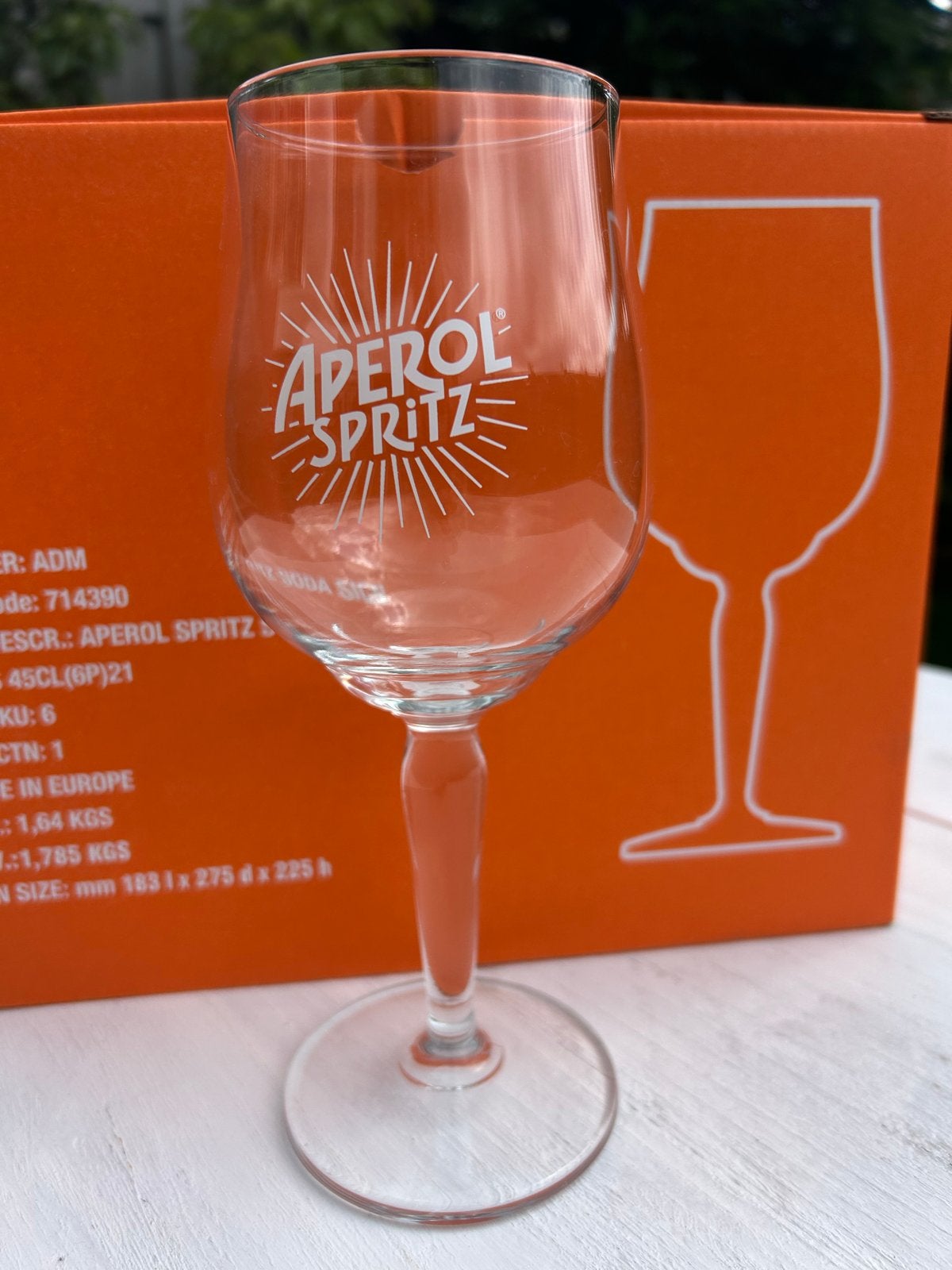 Originele Aperol Spritz glazen erg sterk 6 stuks 45cl, Ophalen, Nieuw, Meerkleurig, Overige merken