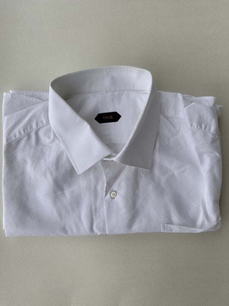 Goed als nieuw OGER herenoverhemd maat +-3XL, lange mouwen., Kleding | Heren, Overhemden, Wit, Ophalen of Verzenden, Zo goed als nieuw