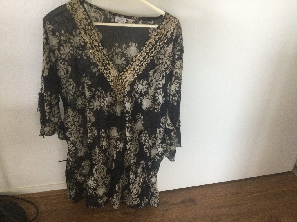 Pakistaanse Blouse Maat XL, Kleding | Dames, Ophalen, Zo goed als nieuw, Maat 46/48 (XL) of groter, Zwart