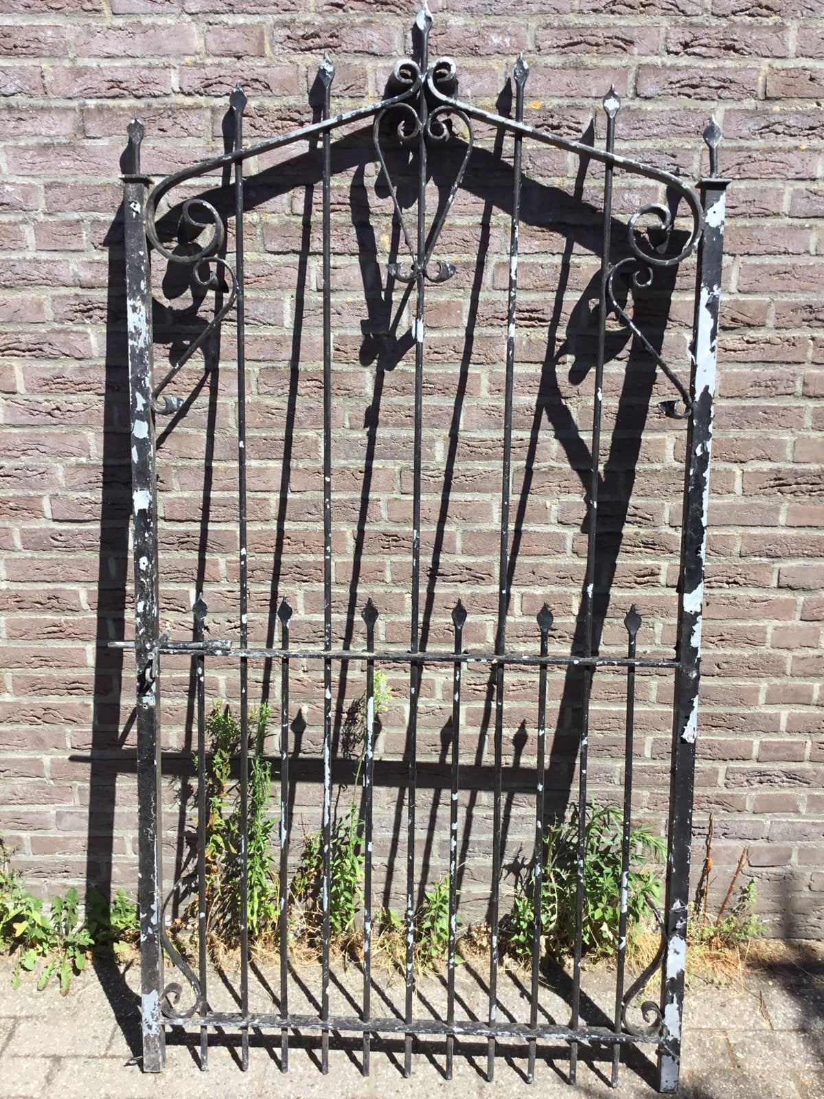 Zware smeedijzer poort, gegalvaniseerd, Ophalen of Verzenden, Zo goed als nieuw, IJzer
