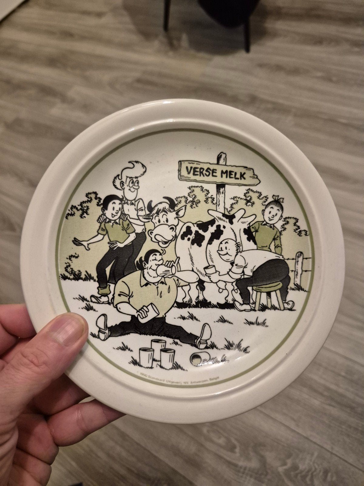 Vintage Suske en Wiske 'Verse Melk' sierbordje, Ophalen of Verzenden
