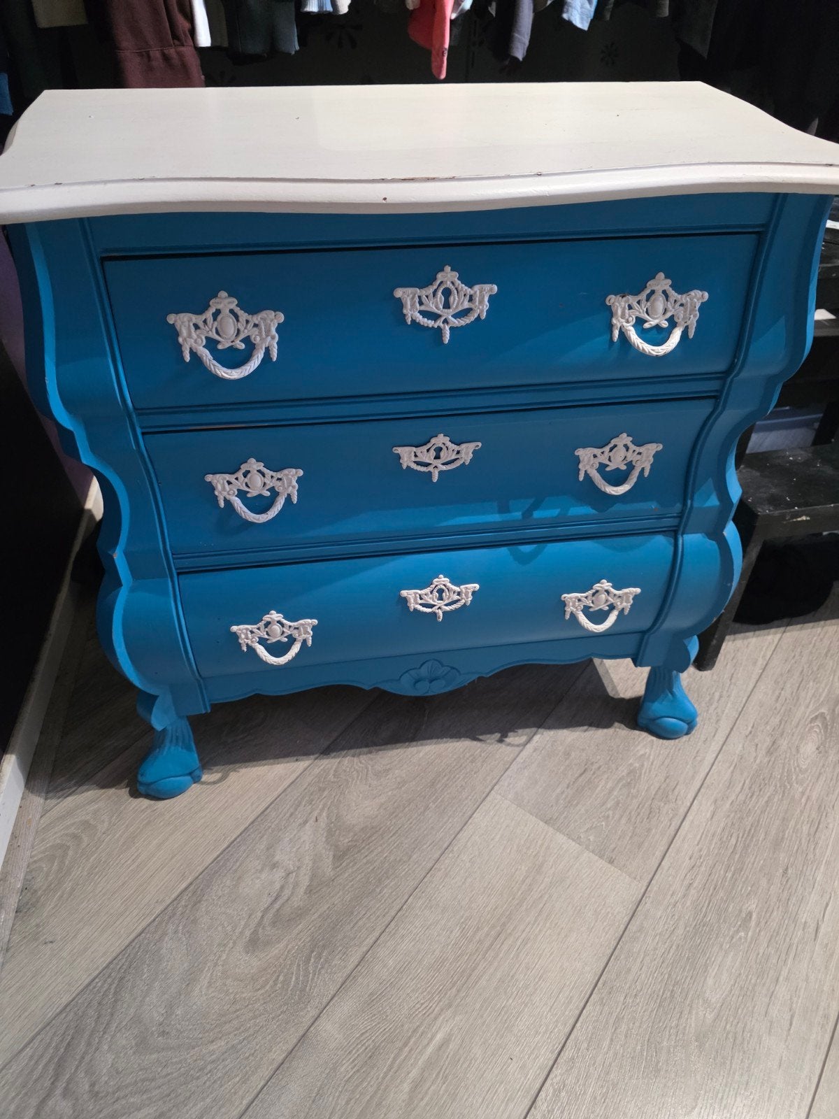 Geverfde Ladekast / Buikkast - Uniek Design, Ophalen, Klassiek, Brocante, Landelijk, Gebruikt, 100 tot 150 cm