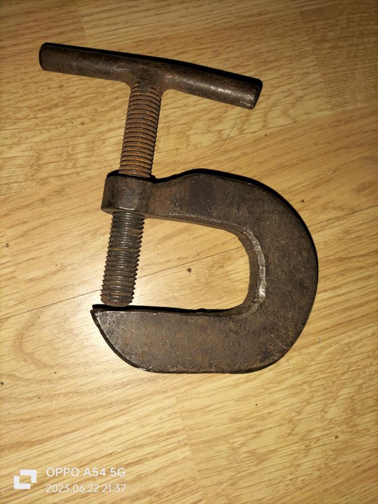 Robuuste C-klem / Lijmklem - Vintage Gereedschap, Ophalen of Verzenden, Gebruikt