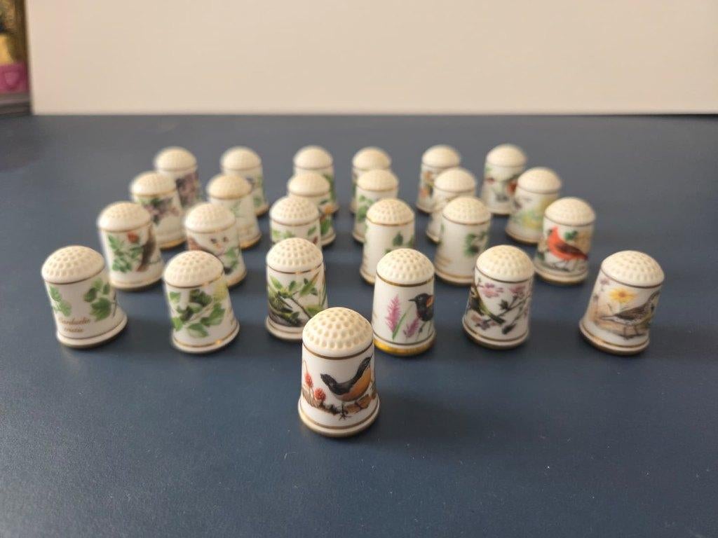 Vingerhoedjes Franklin Porcelain - Peter Barret - birds, Ophalen of Verzenden, Gebruikt, Porselein, Nederland