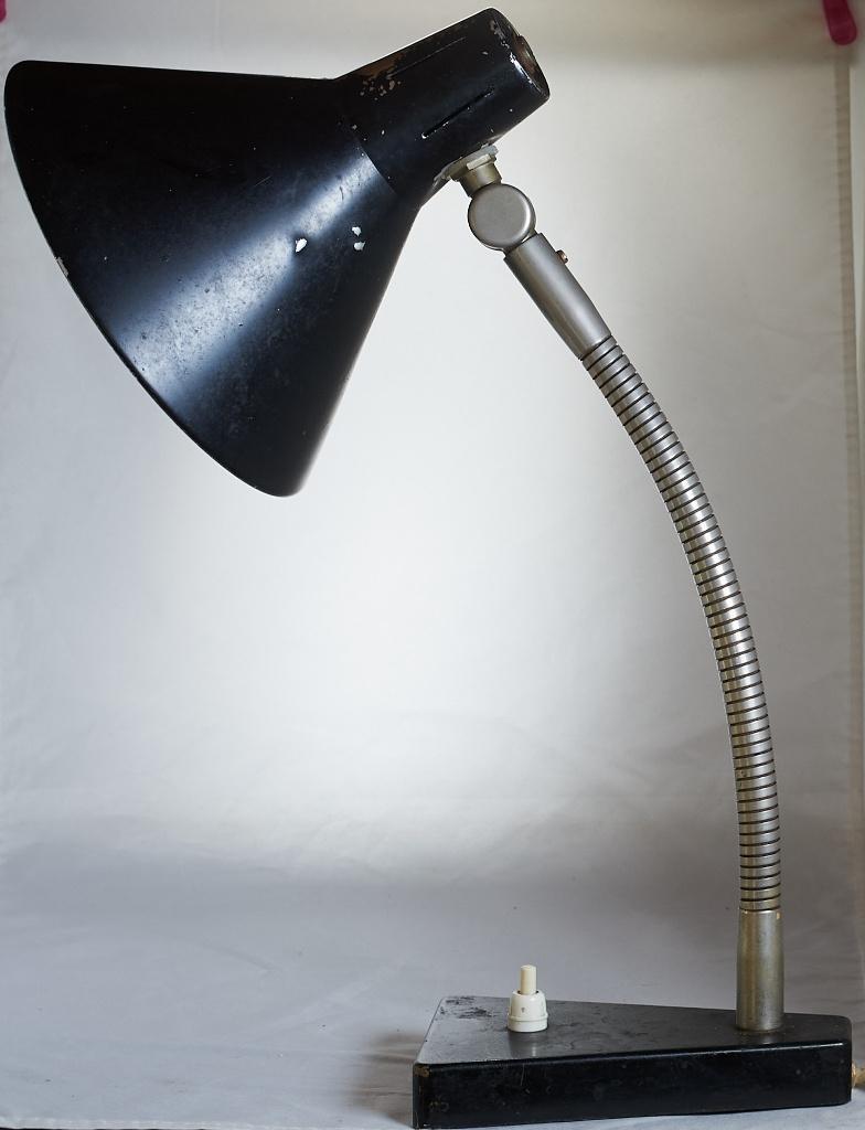 Vintage Bureaulamp jaren 60., Huis en Inrichting, Lampen | Tafellampen, Gebruikt, Jaren 60, Ophalen of Verzenden, Metaal