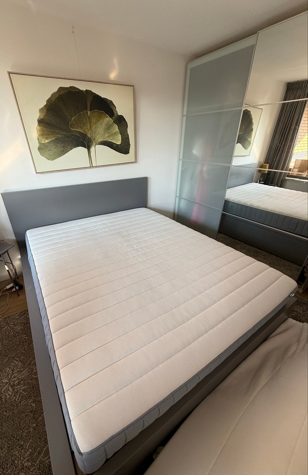 IKEA MALM bed 180x200 + VALEVÅG matras – goede staat, Ophalen, Gebruikt, Tweepersoons, 180 cm